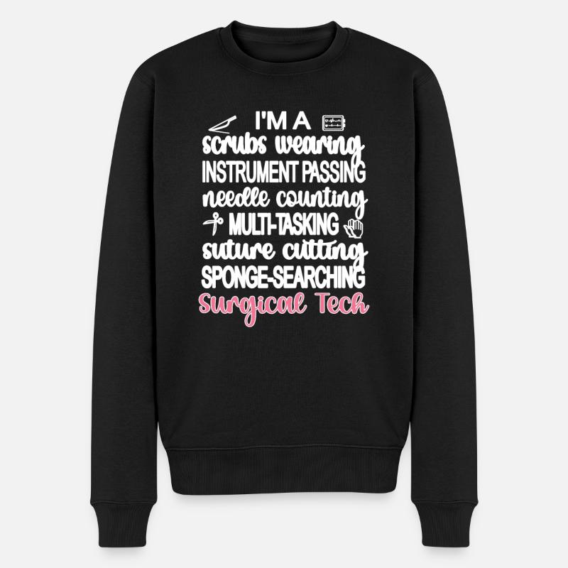 Surgical-technical assistant operating room technician - Men's Premium Organic Jumper - black