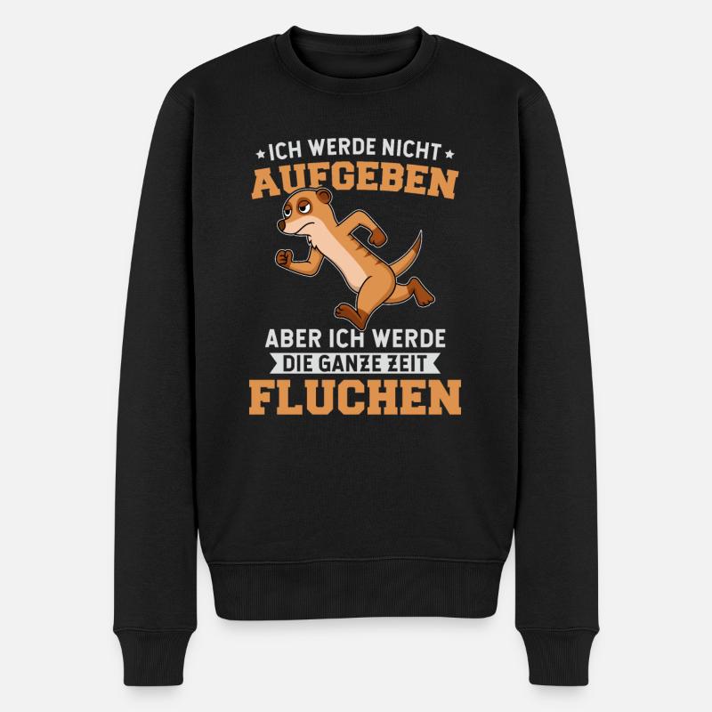 Ausdauer Training Sportler Trainingskleidung - Männer Premium Bio Pullover - Schwarz