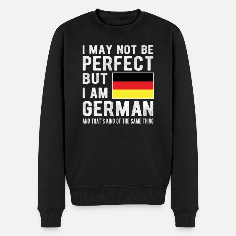 Deutscher Deutschland Flagge Deutsche Herkunft - Männer Premium Bio Pullover - Schwarz
