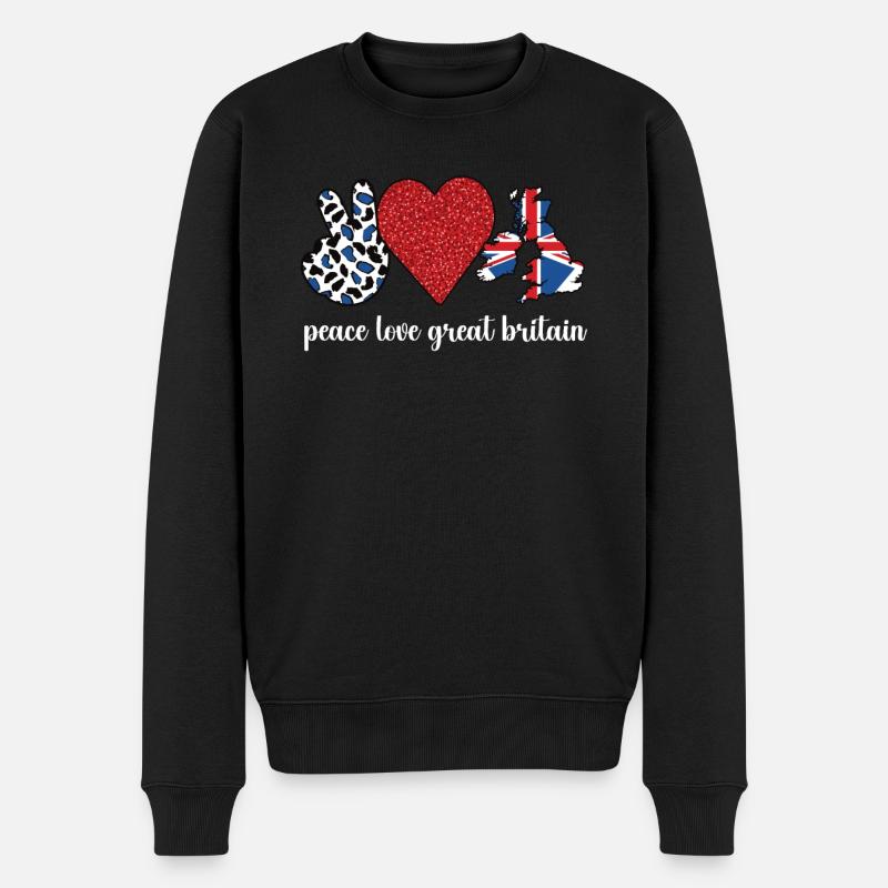 Brite Großbritannien Flagge Britische Wurzeln - Männer Premium Bio Pullover - Schwarz