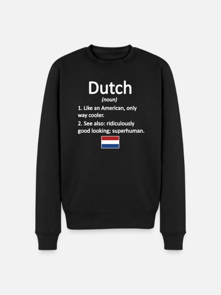 Dutch Netherlands Dutch roots - Men's Premium Organic Jumper - black