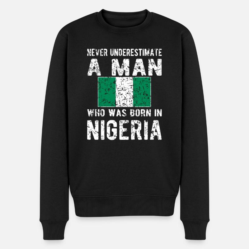 Fier drapeau nigérian nigérian - Pull Premium bio Homme - noir