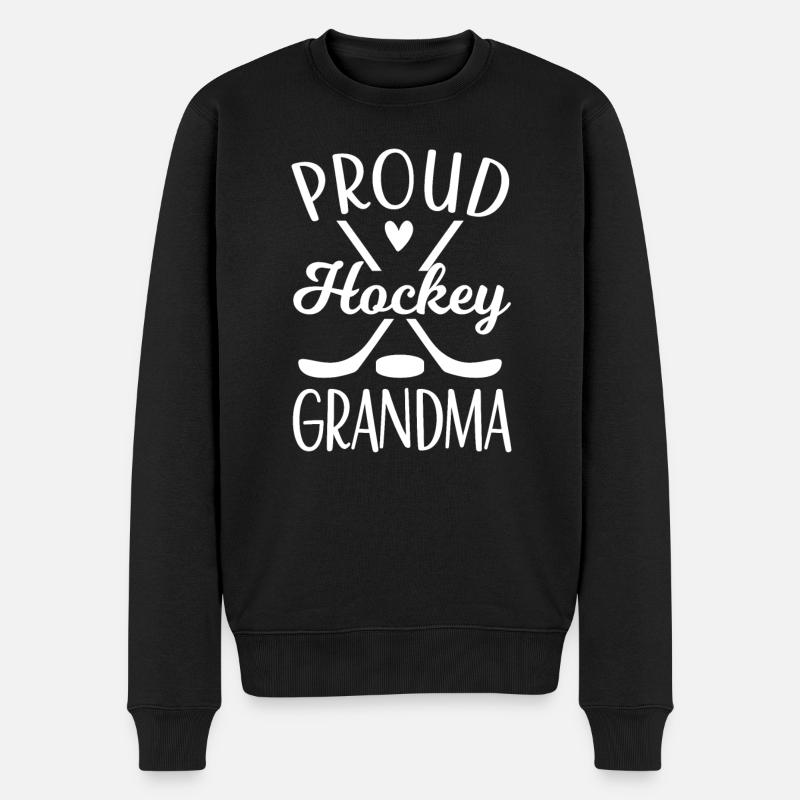 Stolze Eishockey-Großmutter Eishockey-Großmutter - Männer Premium Bio Pullover - Schwarz