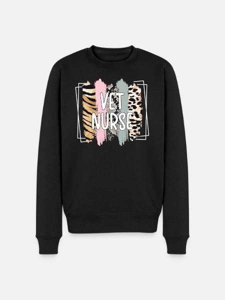 Vet Nurse Veterinarian-Nurse Veterinary Assistant - Men's Premium Organic Jumper - black