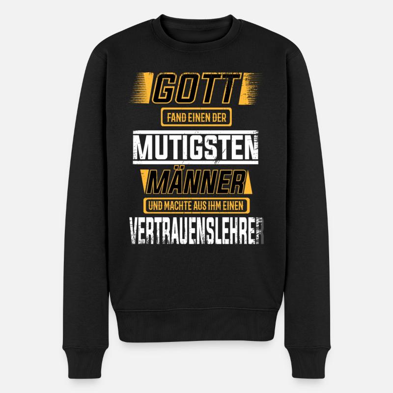 Vertrauenslehrer, einer der mutigsten Männer - Männer Premium Bio Pullover - Schwarz