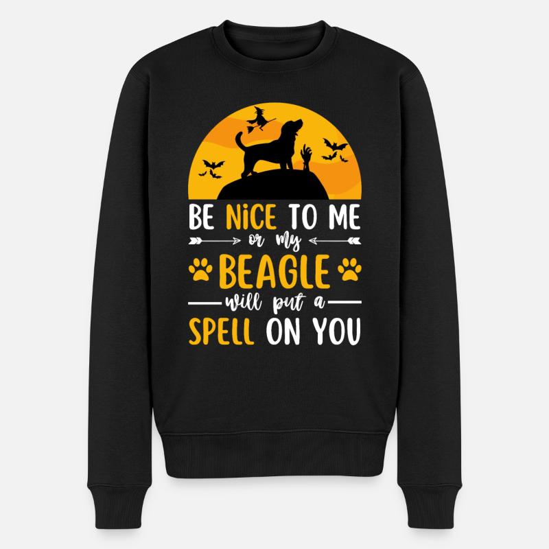 Beagle Halloween Kostüm Hund - Männer Premium Bio Pullover - Schwarz