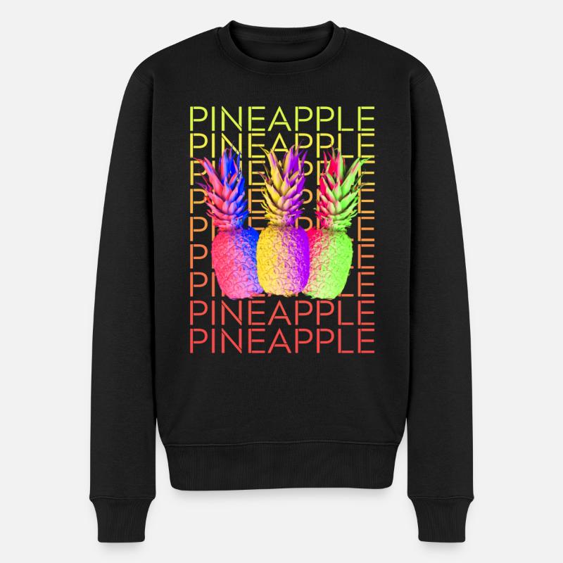 Pineapple Pineapple Summer Fruit - Men's Premium Organic Jumper - black