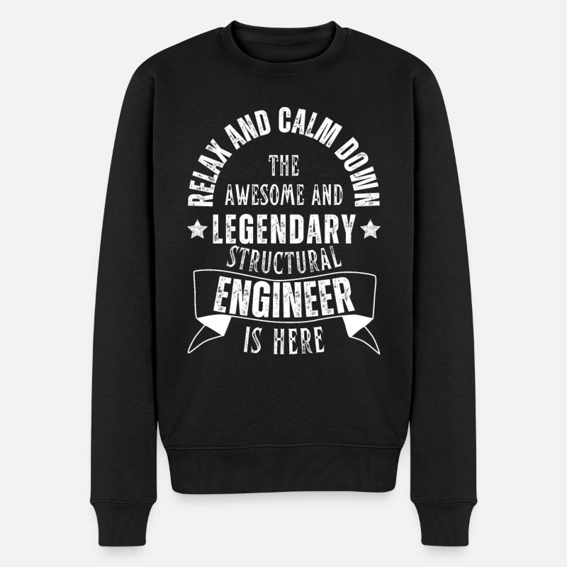 Legendärer Statiker Ingenieur - Männer Premium Bio Pullover - Schwarz