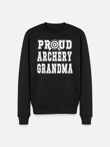 Bogenschießen-Großmutter Von Bogenschützen Oma - Männer Premium Bio Pullover - Schwarz