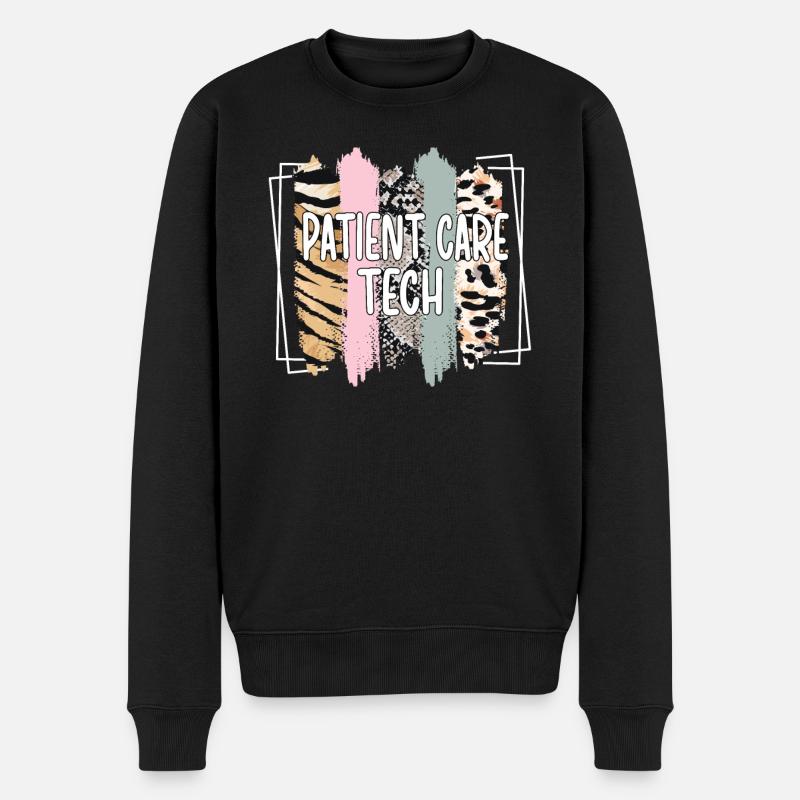 Techniker der Patientenversorgung Pflegetechniker - Männer Premium Bio Pullover - Schwarz