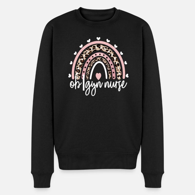 Geburtshilfe Gynäkologie OBGYN Krankenschwester - Männer Premium Bio Pullover - Schwarz