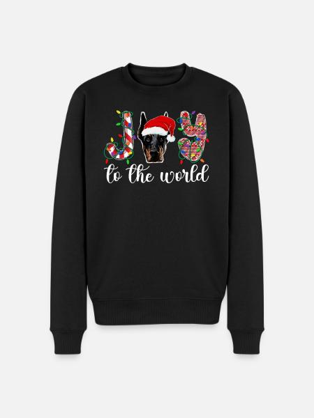 Miniatuur Pinscher Kerst Min Pin Xmas Gifts - Mannen Premium Bio sweater - zwart
