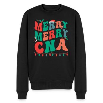 Infirmière auxiliaire certifiée Noël CNA Noël - Pull Premium bio Homme - noir - Devant - Nico (187cm)