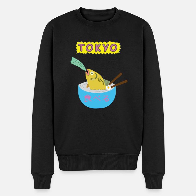 Japan Art Style - Männer Premium Bio Pullover - Schwarz
