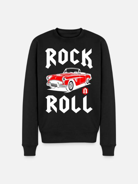Rock And Roll Classic Car - Men's Premium Organic Jumper - black