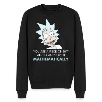 Rick And Morty Piece Of Sh*t Stück Schei*e - Männer Premium Bio Pullover - Schwarz - Vorne - Nico (187cm)