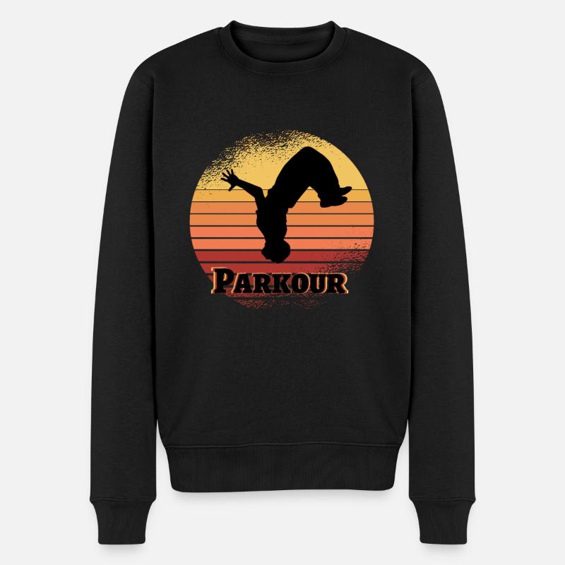 Parkour Sport - Männer Premium Bio Pullover - Schwarz
