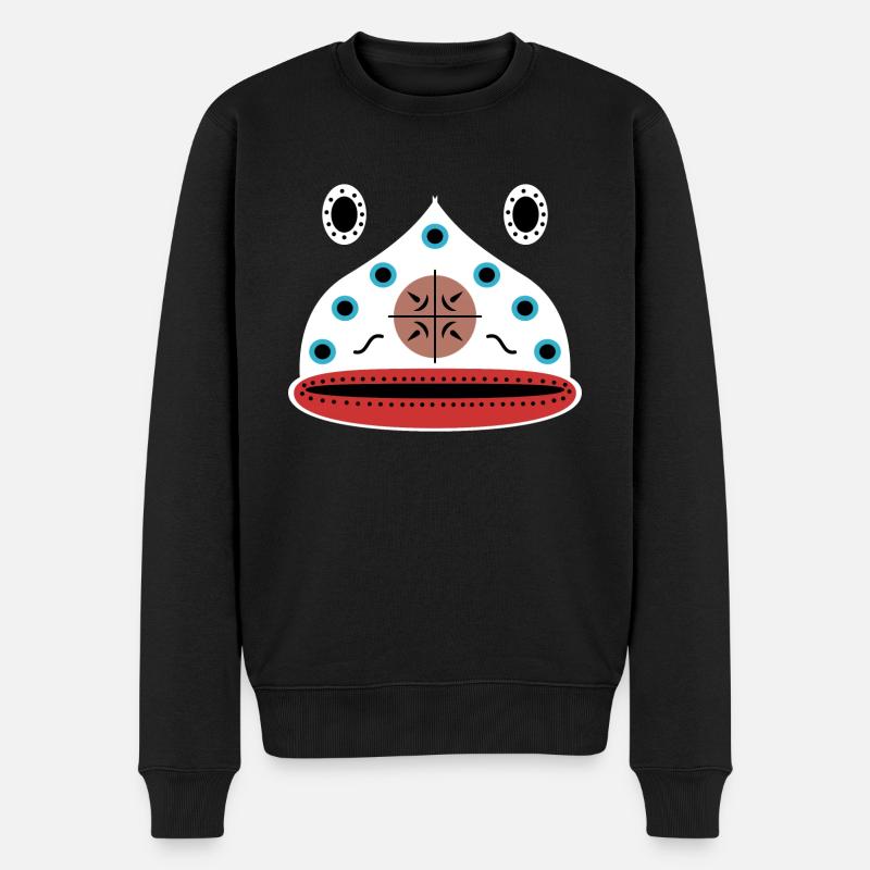 Affengesicht - Männer Premium Bio Pullover - Schwarz