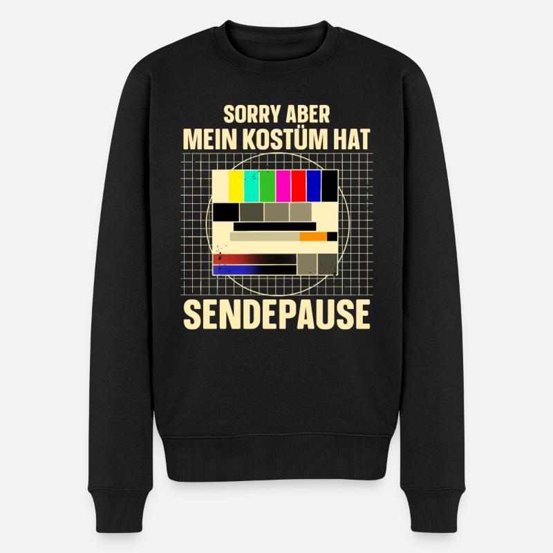 Testbild Sendepause Kostüm - Männer Premium Bio Pullover - Schwarz
