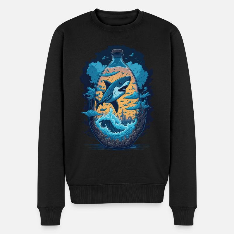 Requin - Pull Premium bio Homme - noir