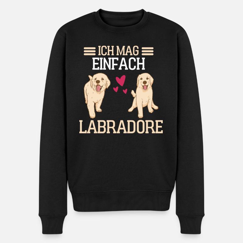Hundefreund Hunde Lustiges Geschenk Labrador - Männer Premium Bio Pullover - Schwarz