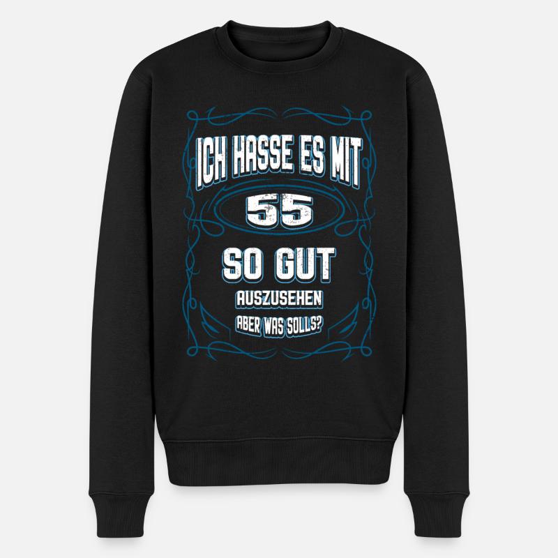 Ich hasse es mit 55 so gut auszusehen - Männer Premium Bio Pullover - Schwarz