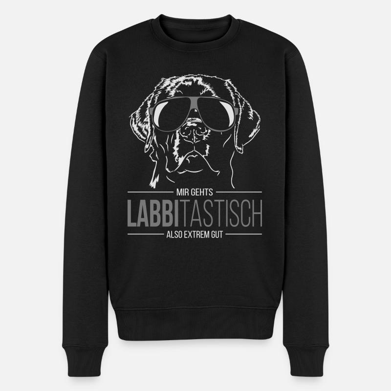 LABBITASTISCH Labrador Hundespruch Wilsigns Labbi - Männer Premium Bio Pullover - Schwarz