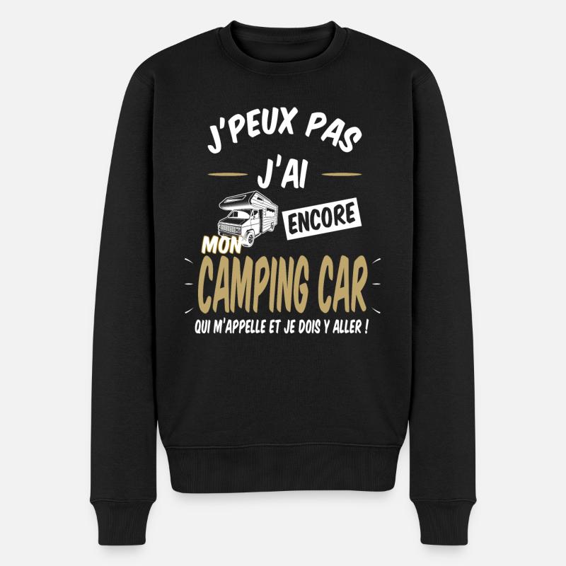 camping car - Pull Premium bio Homme - noir