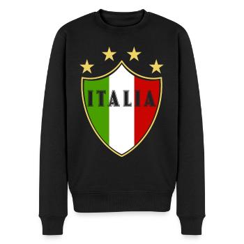Italia fun - Men's Premium Organic Jumper - black - Front - Nico (187cm)