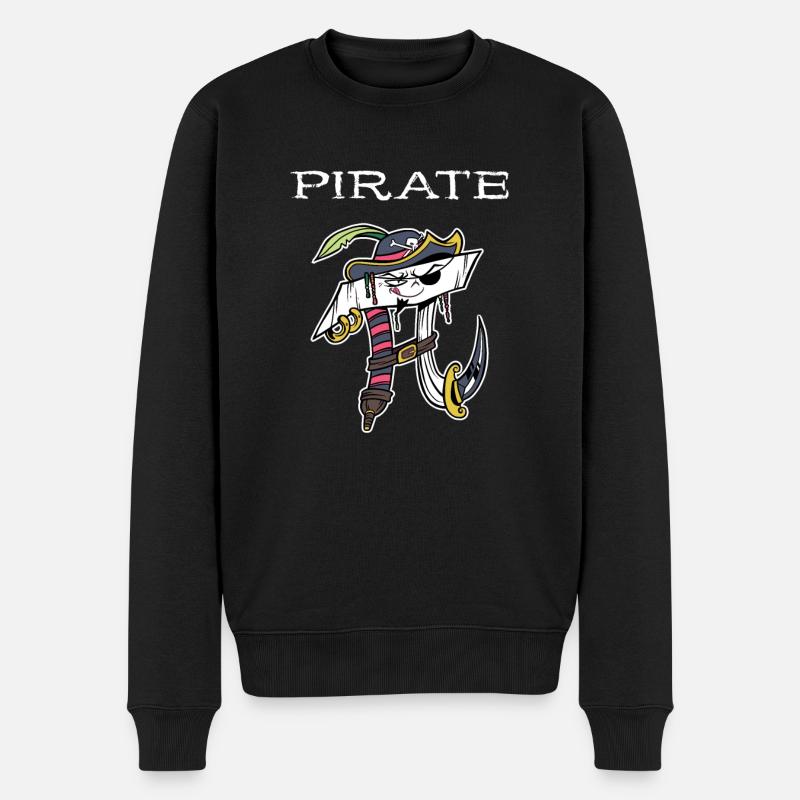 Math Pirate Pi - Pull Premium bio Homme - noir