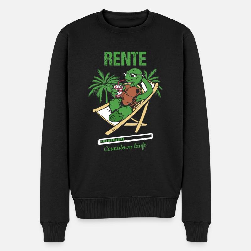 Pensionierung Rente Countdown Läuft Rente - Männer Premium Bio Pullover - Schwarz