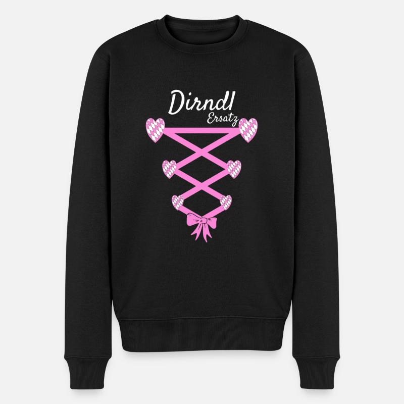 Volksfest Dirndl Ersatz - Männer Premium Bio Pullover - Schwarz