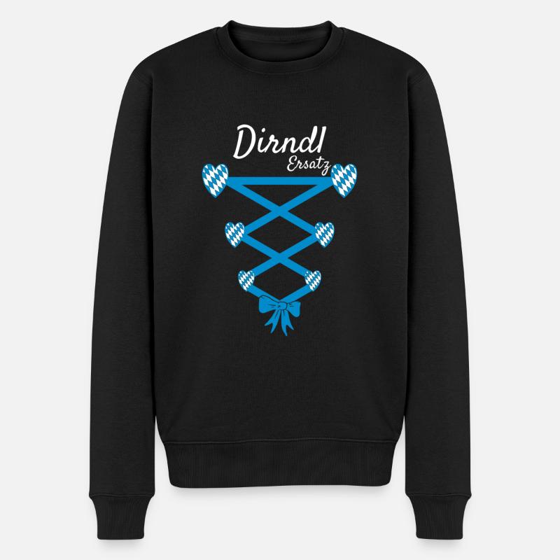 Volksfest Dirndl Ersatz - Männer Premium Bio Pullover - Schwarz