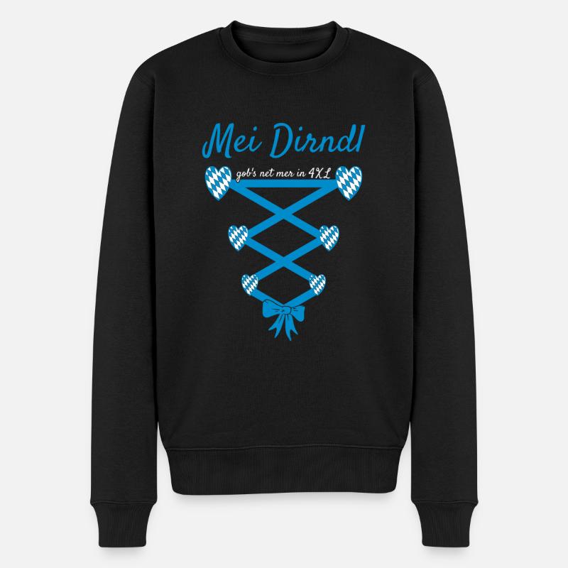 Mei Dirndl Gob's Net Mer In 4XL Dirndl Ersatz - Männer Premium Bio Pullover - Schwarz