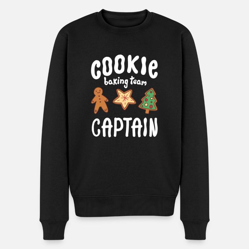 Cookie Baking Team Captain Cookie - Männer Premium Bio Pullover - Schwarz