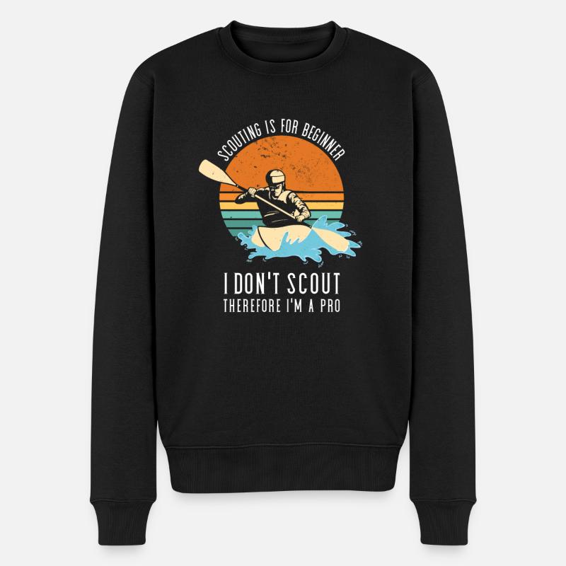 Le scoutisme est pour les débutants en kayak d’eau vive - Pull Premium bio Homme - noir