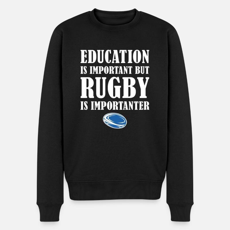 Mais le rugby est plus important Rugby écossais - Pull Premium bio Homme - noir