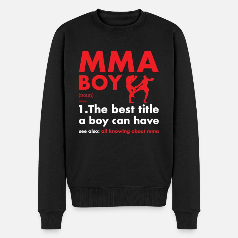 Sport Boy Definition MMA - Männer Premium Bio Pullover - Schwarz