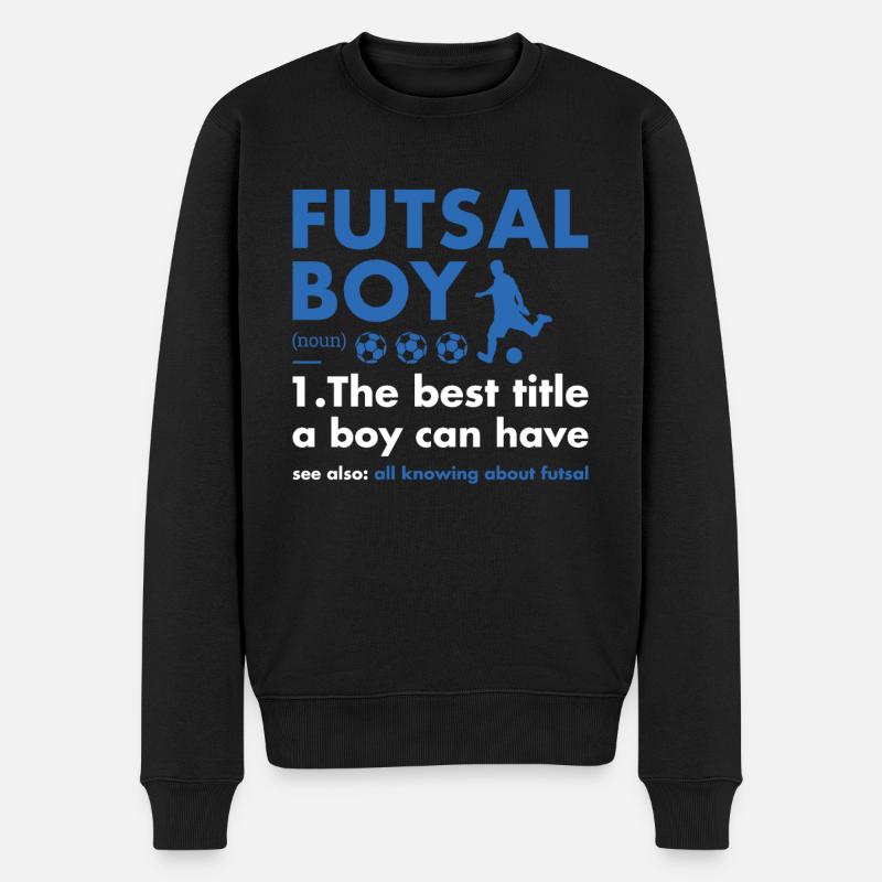Sport Garçon Définition Futsal - Pull Premium bio Homme - noir