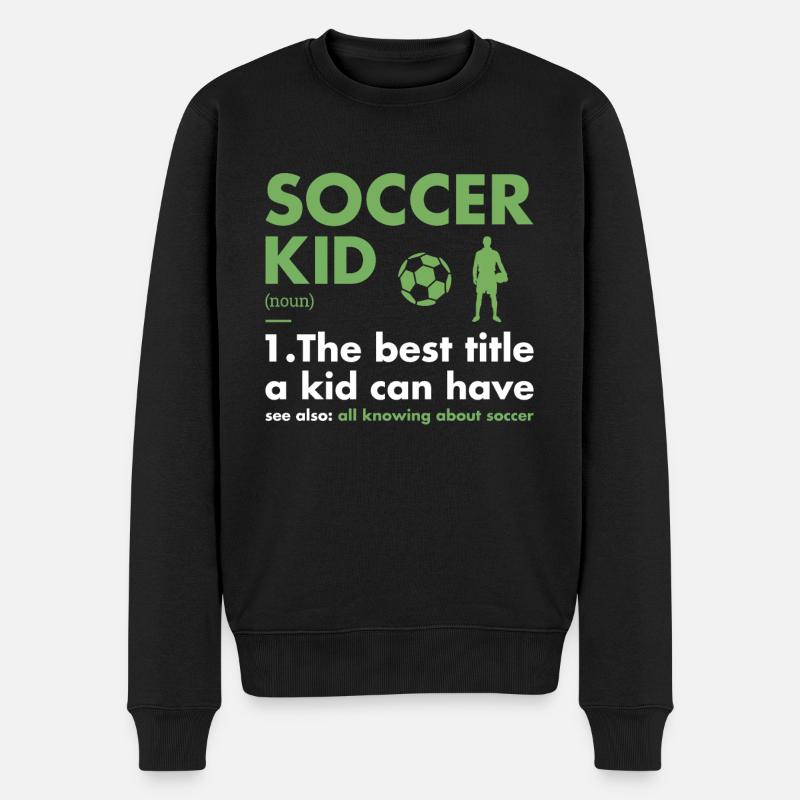 Sport Kid Definition Soccer - Männer Premium Bio Pullover - Schwarz