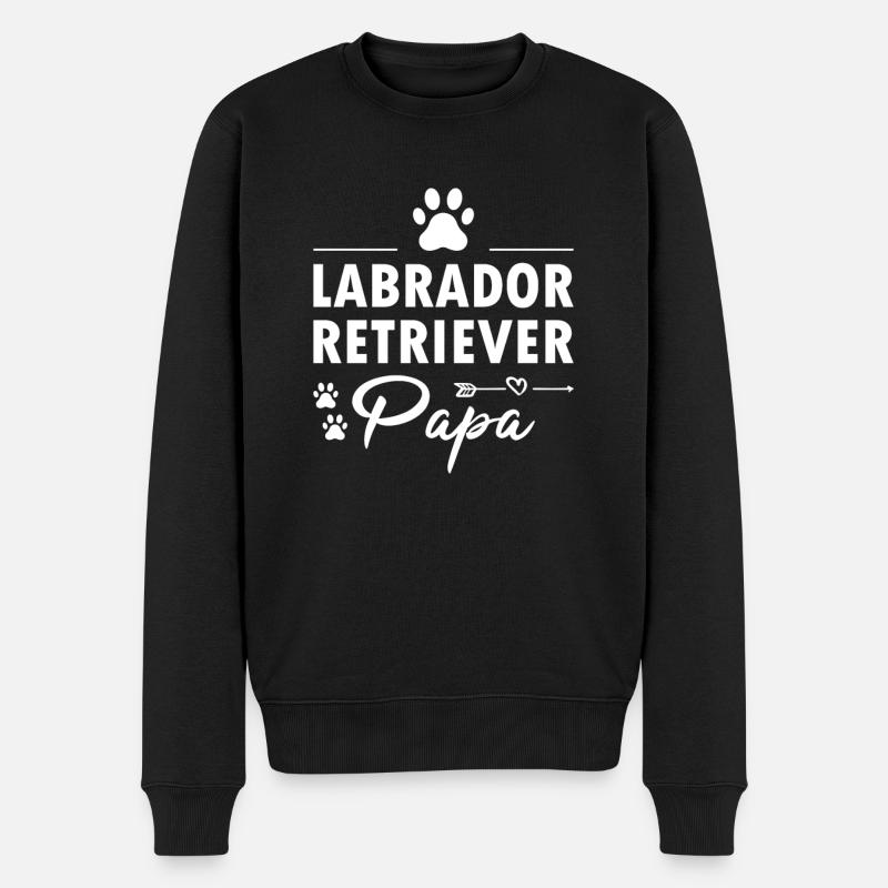 Labrador Retriever Papa - Pull Premium bio Homme - noir