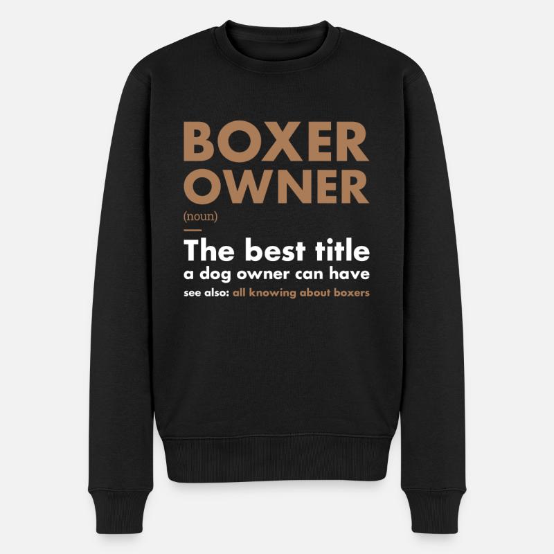 Boxer Owner Definition - Männer Premium Bio Pullover - Schwarz