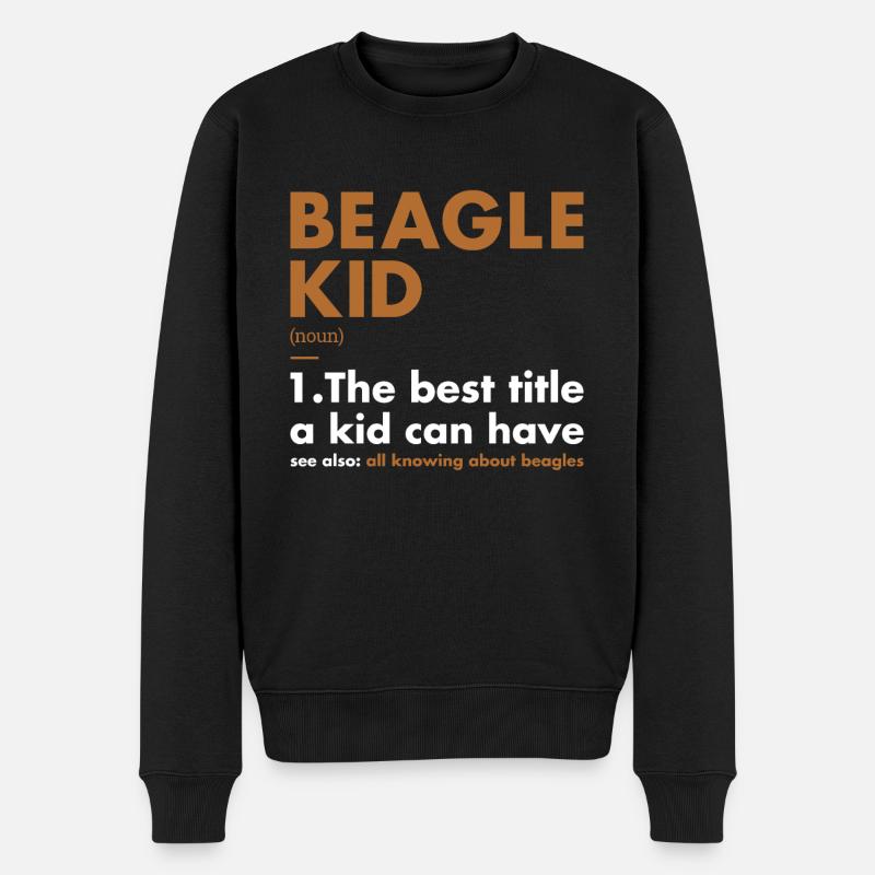 Beagle Kid Definition - Männer Premium Bio Pullover - Schwarz