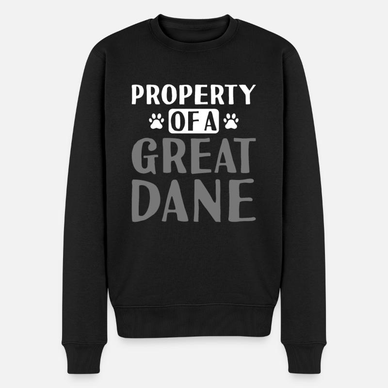 Property Of A Great Dane - Männer Premium Bio Pullover - Schwarz