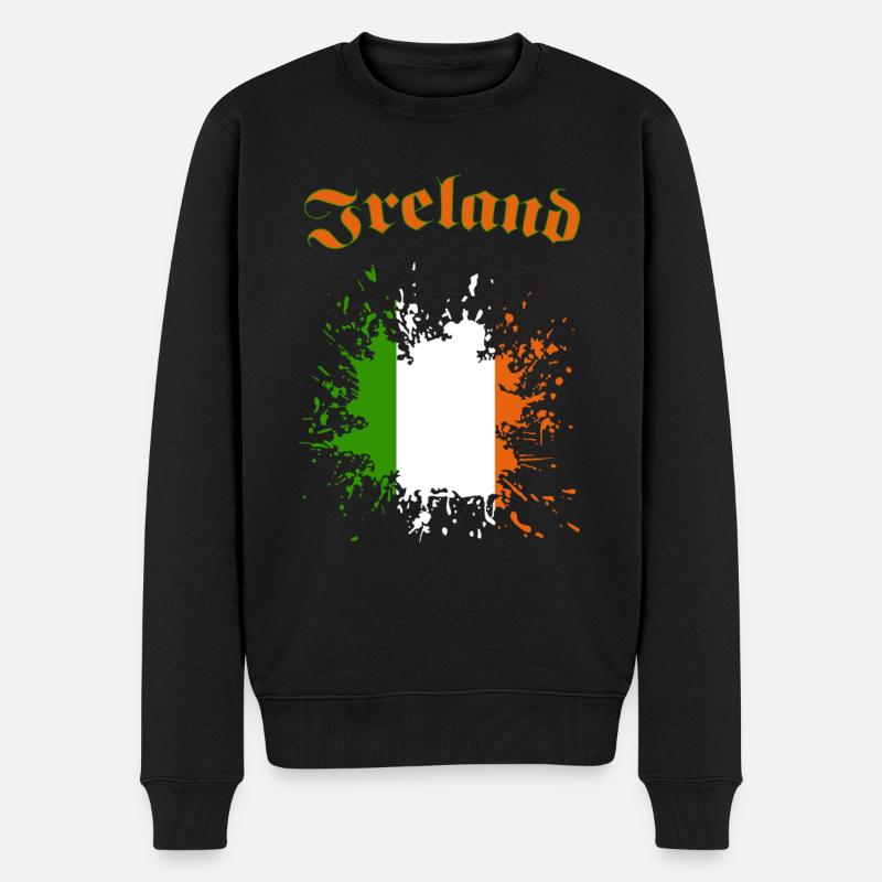 Ireland Irland - Männer Premium Bio Pullover - Schwarz