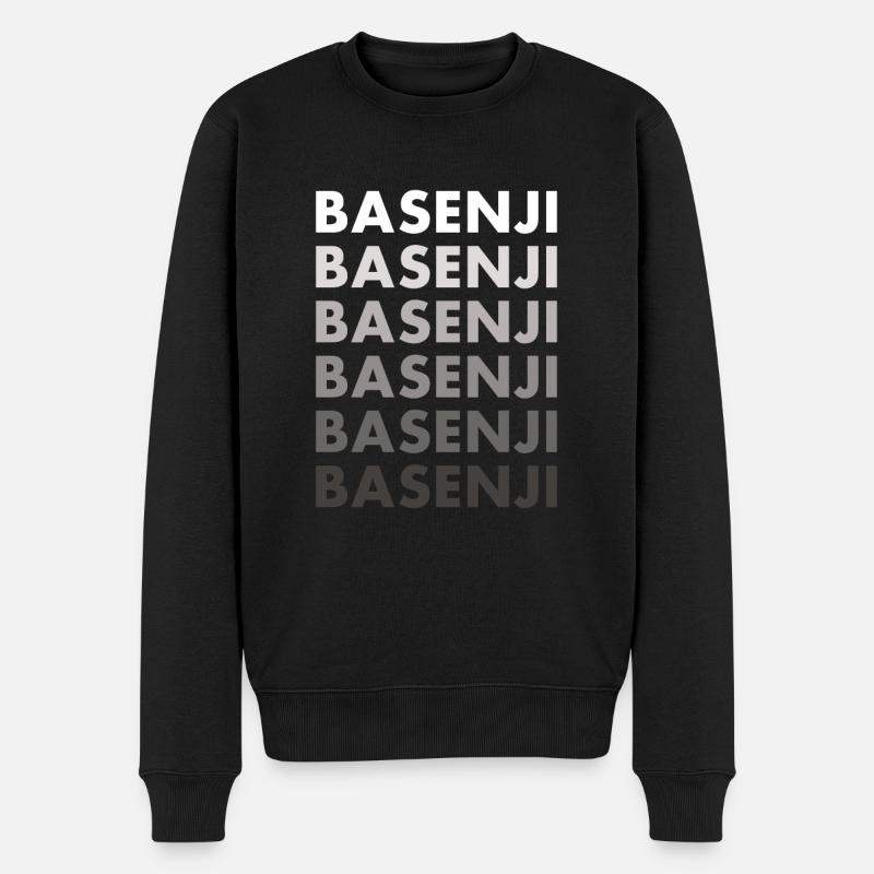 Dog Basenji - Männer Premium Bio Pullover - Schwarz