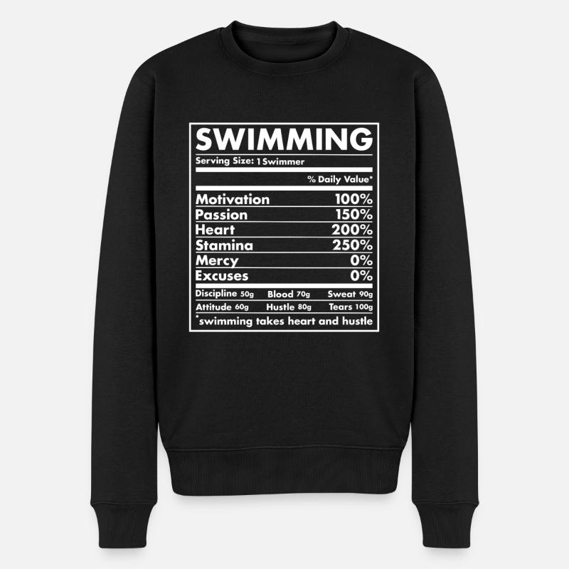 Sport Nutrition Natation - Pull Premium bio Homme - noir
