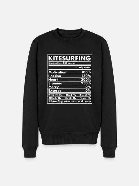 Sport Nutrition Kitesurfing - Men's Premium Organic Jumper - black