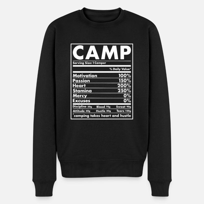 Camper Nutrition Camping - Pull Premium bio Homme - noir