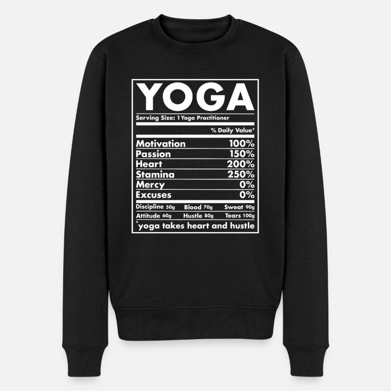 Yogi Nutrition Yoga - Männer Premium Bio Pullover - Schwarz